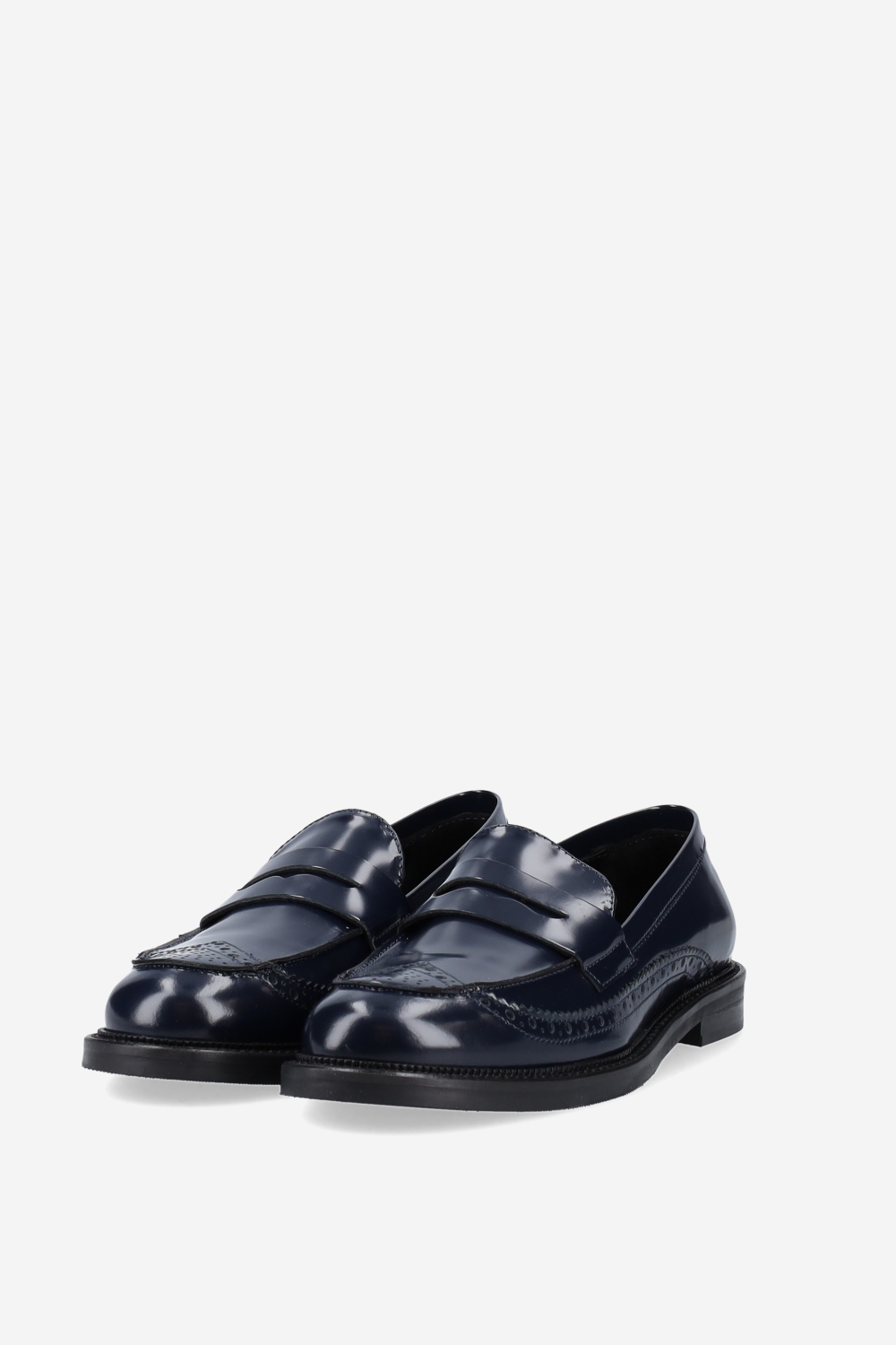 Brogue leather loafers