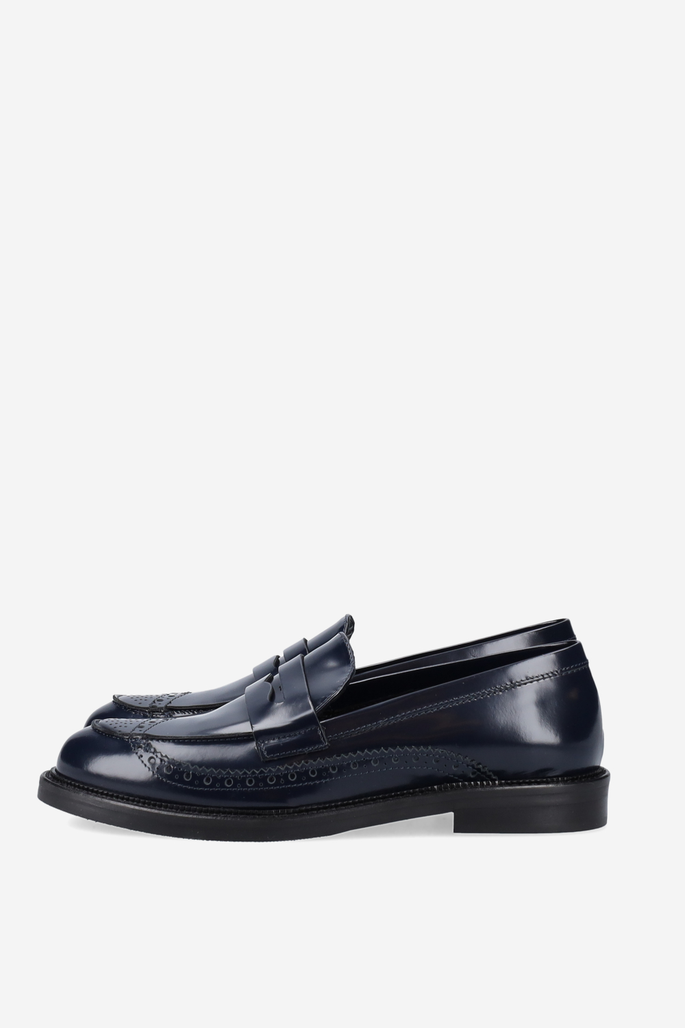 Brogue leather loafers