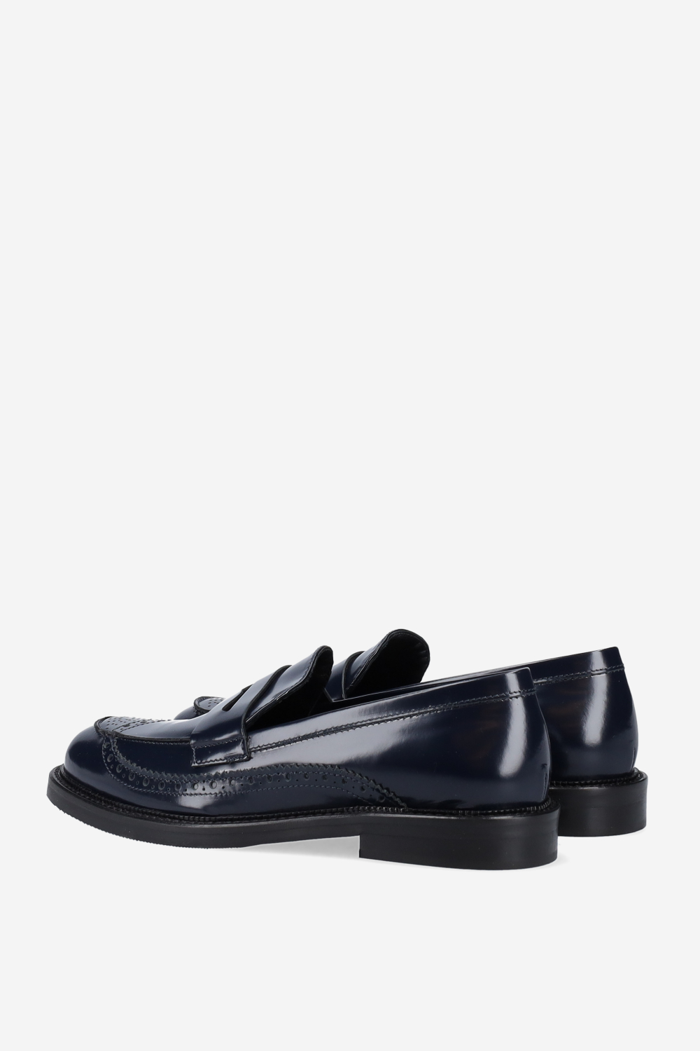 Brogue leather loafers