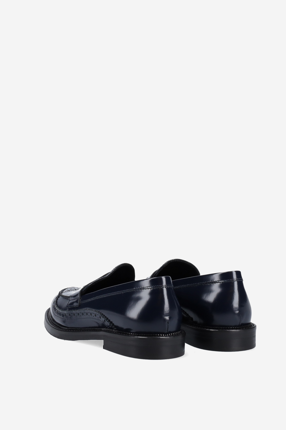 Brogue leather loafers