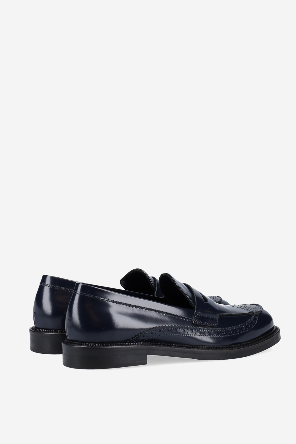 Brogue leather loafers