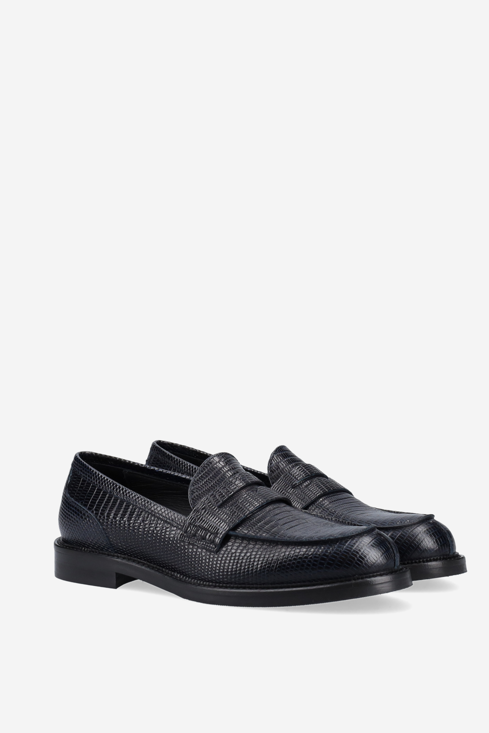 Croco leather loafers
