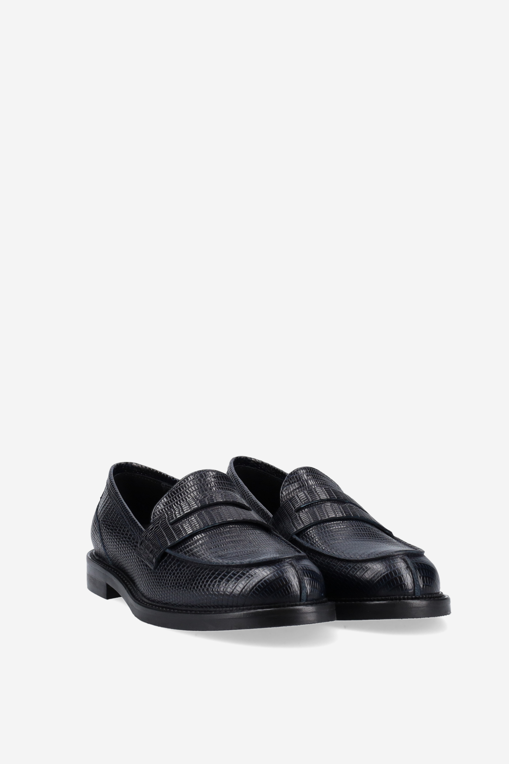 Croco leather loafers