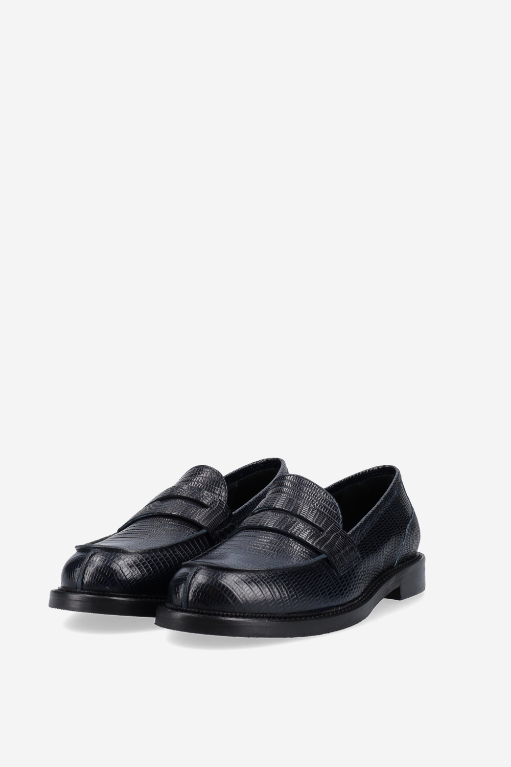 Croco leather loafers