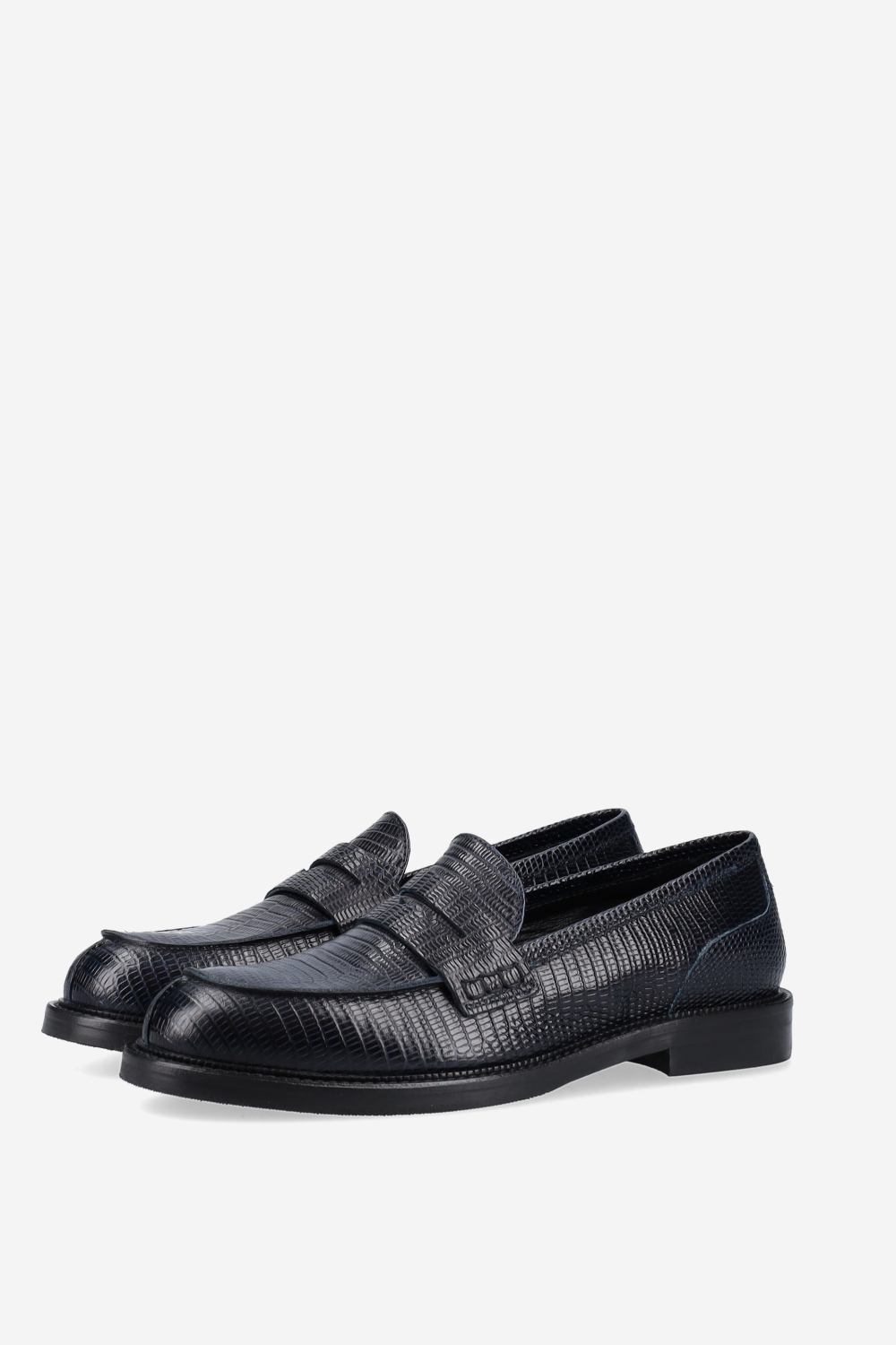 Croco leather loafers