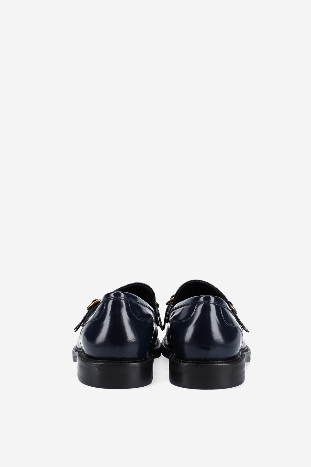 Buckled leather loafers