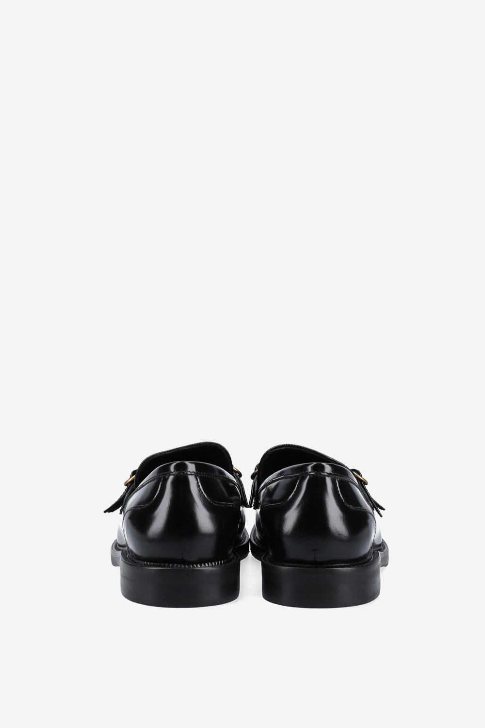 Buckled leather loafers