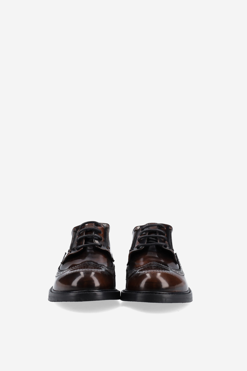 Brogue lace-up leather loafers