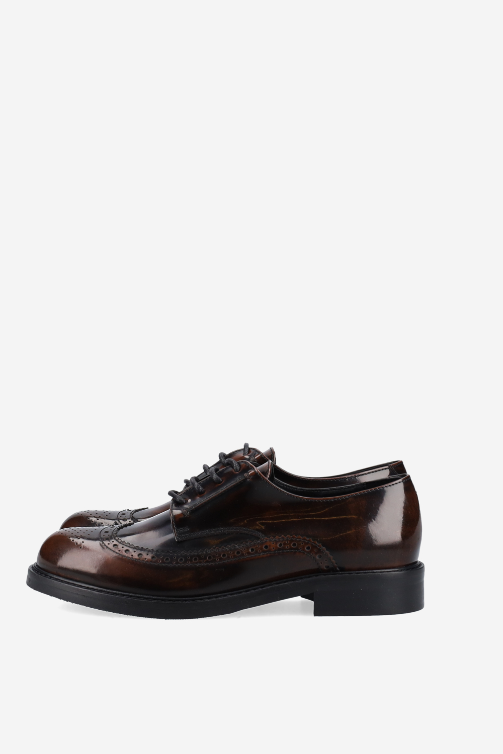 Brogue lace-up leather loafers