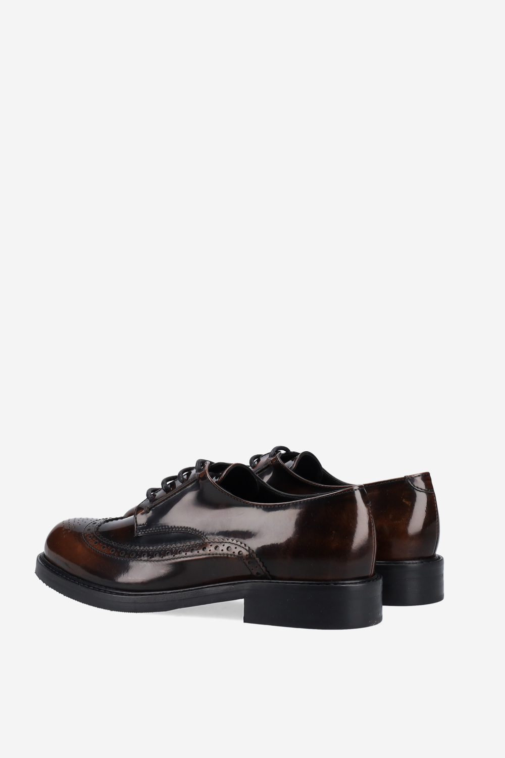 Brogue lace-up leather loafers