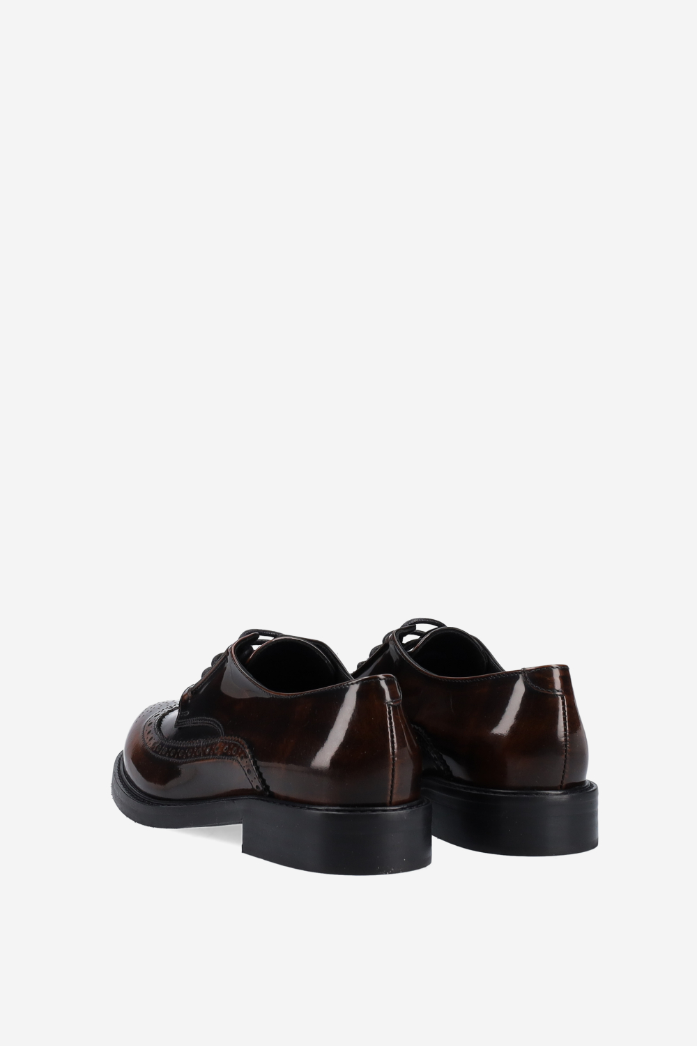 Brogue lace-up leather loafers