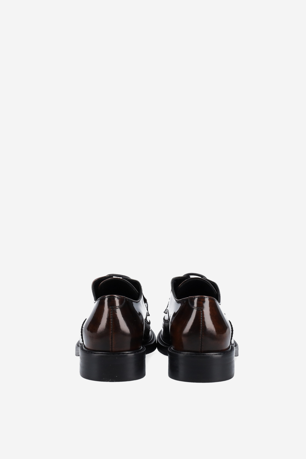 Brogue lace-up leather loafers