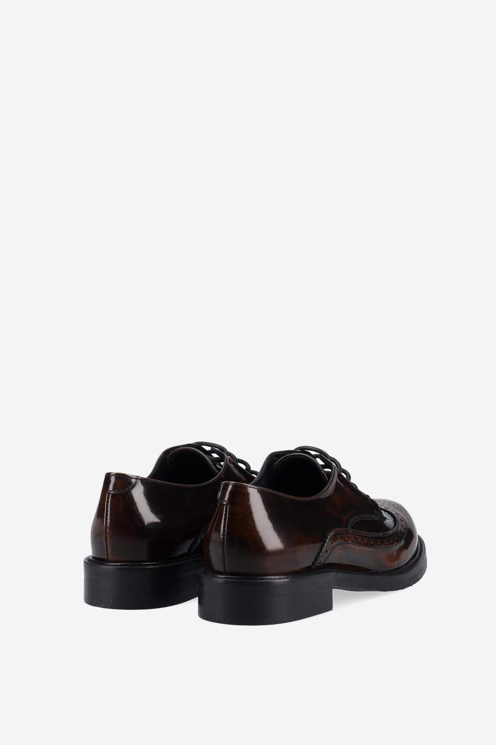 Brogue lace-up leather loafers