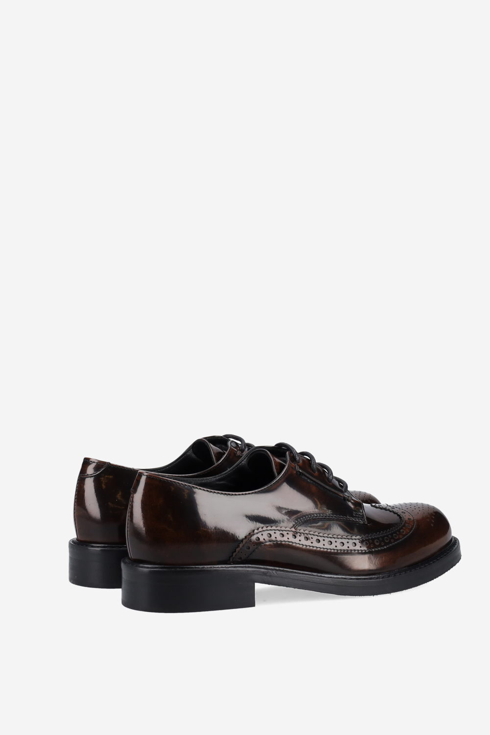 Brogue lace-up leather loafers