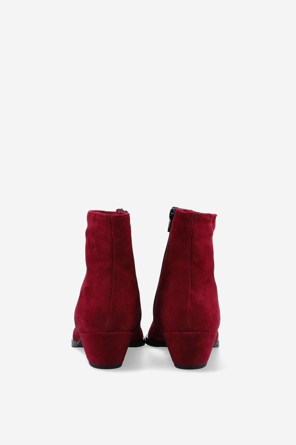 Pointed-toe suede ankle boots