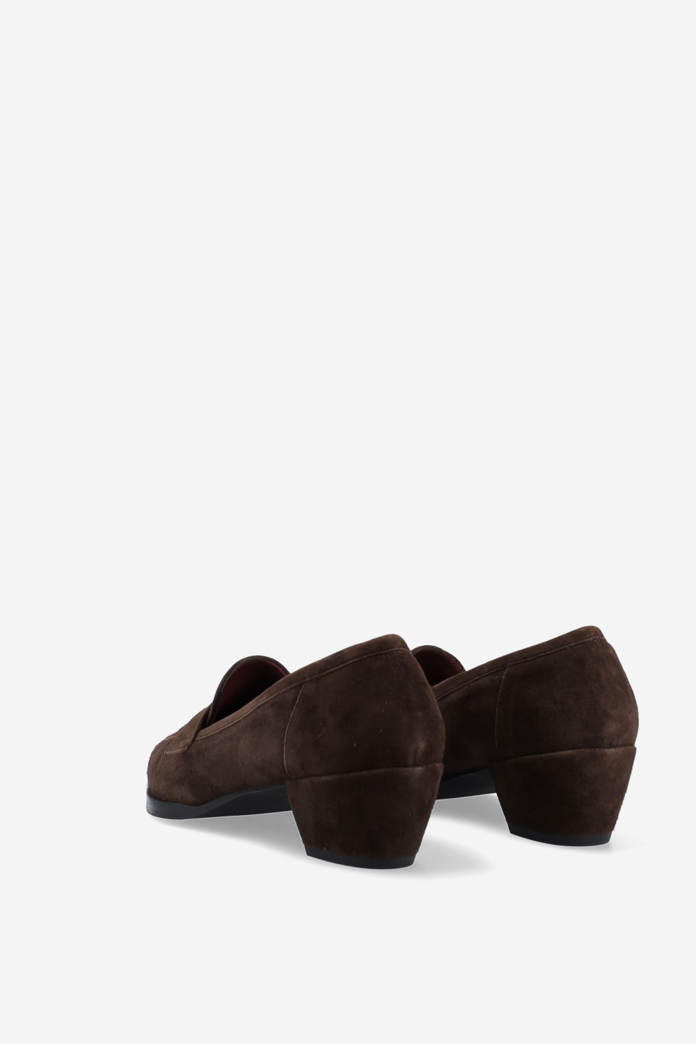 Pointed-toe suede heels