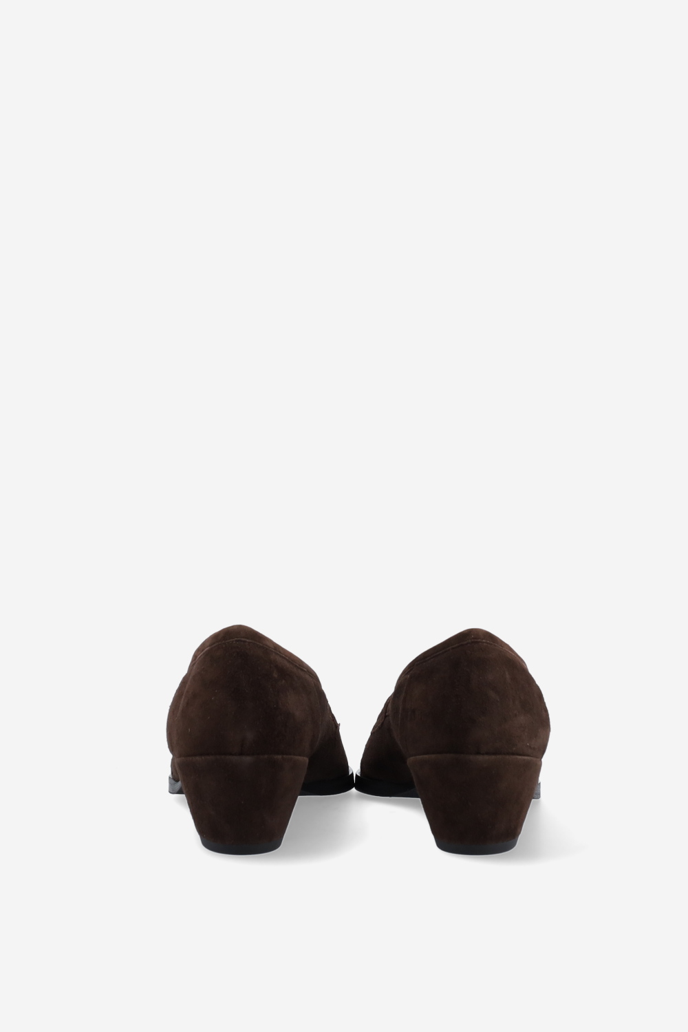 Pointed-toe suede heels