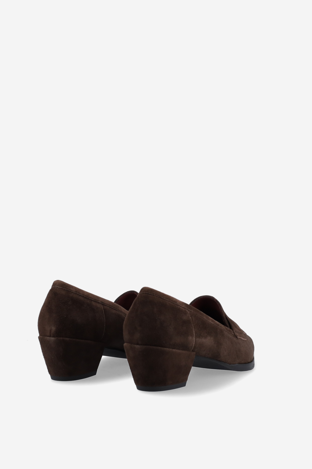 Pointed-toe suede heels