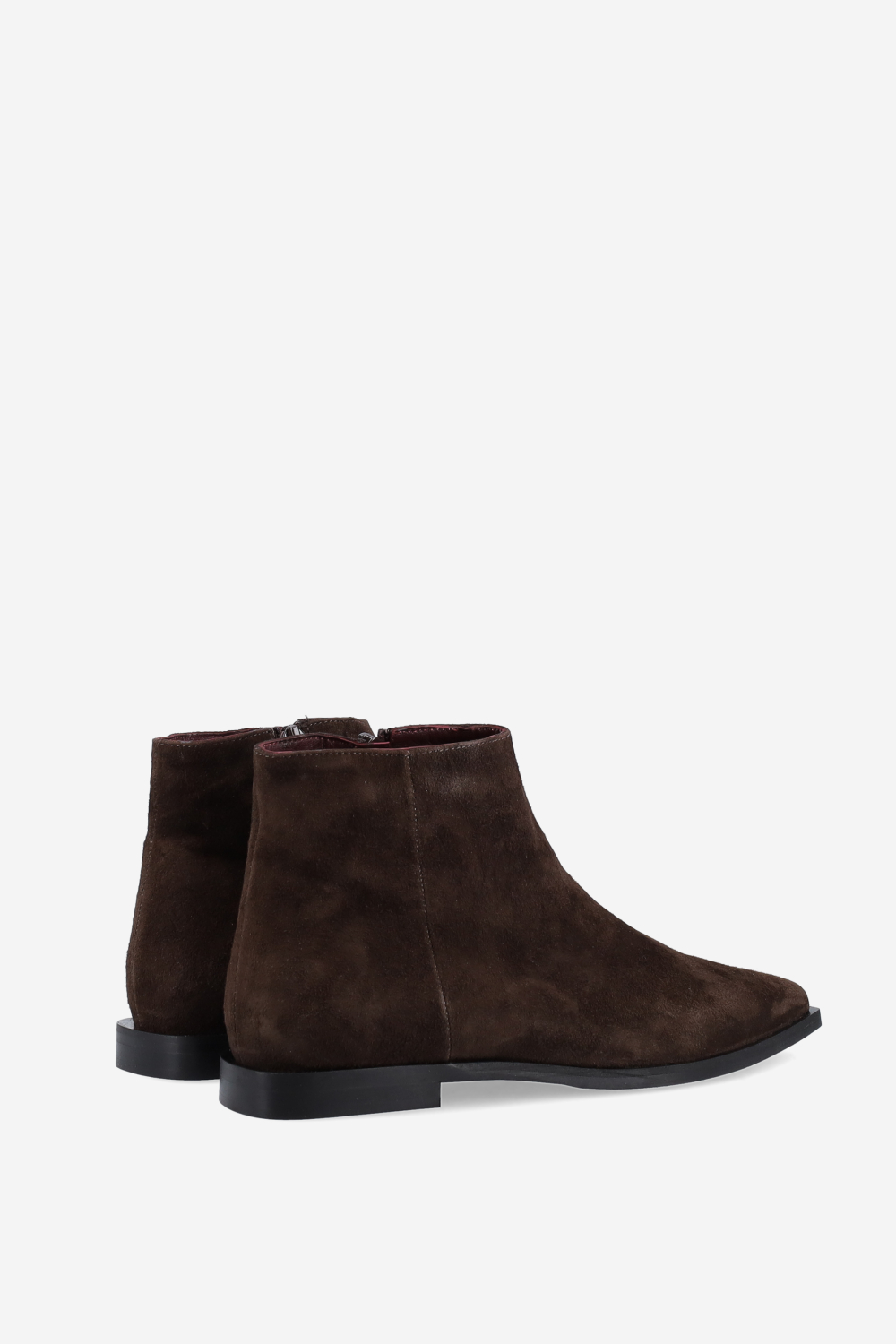 Pointed-toe suede ankle boots