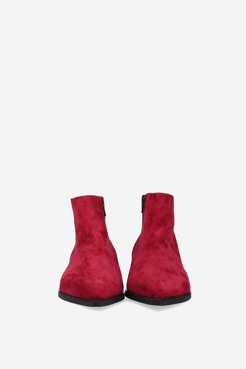Pointed-toe suede ankle boots