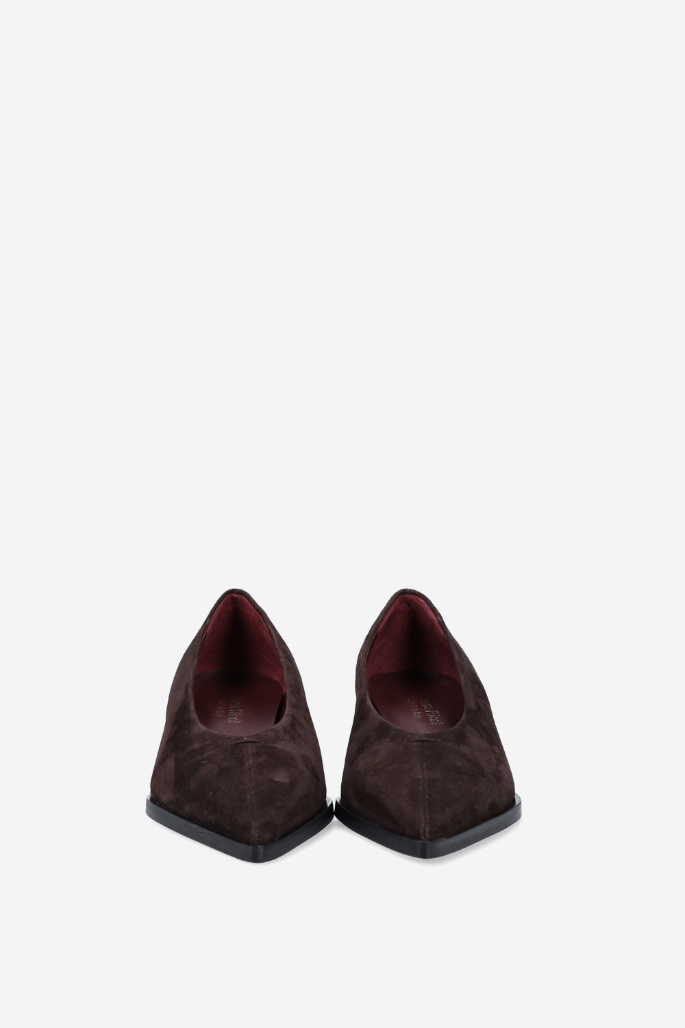 Pointed-toe suede pumps