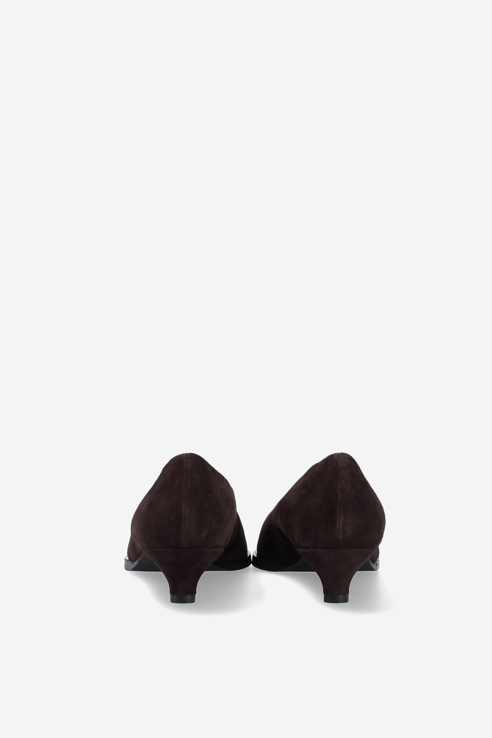 Pointed-toe suede pumps