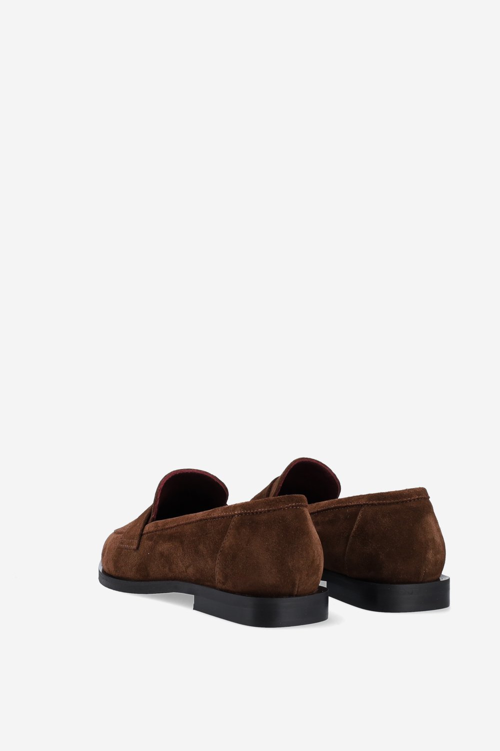 Pointed-toe suede loafers