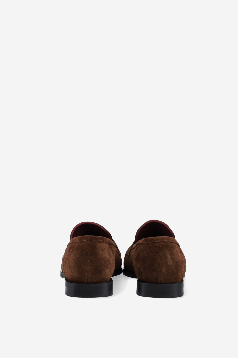 Pointed-toe suede loafers