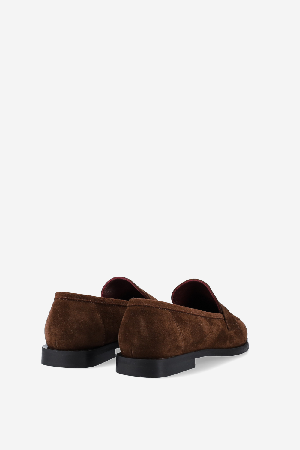 Pointed-toe suede loafers