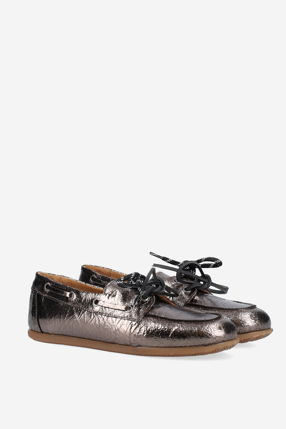 Crack leather loafers
