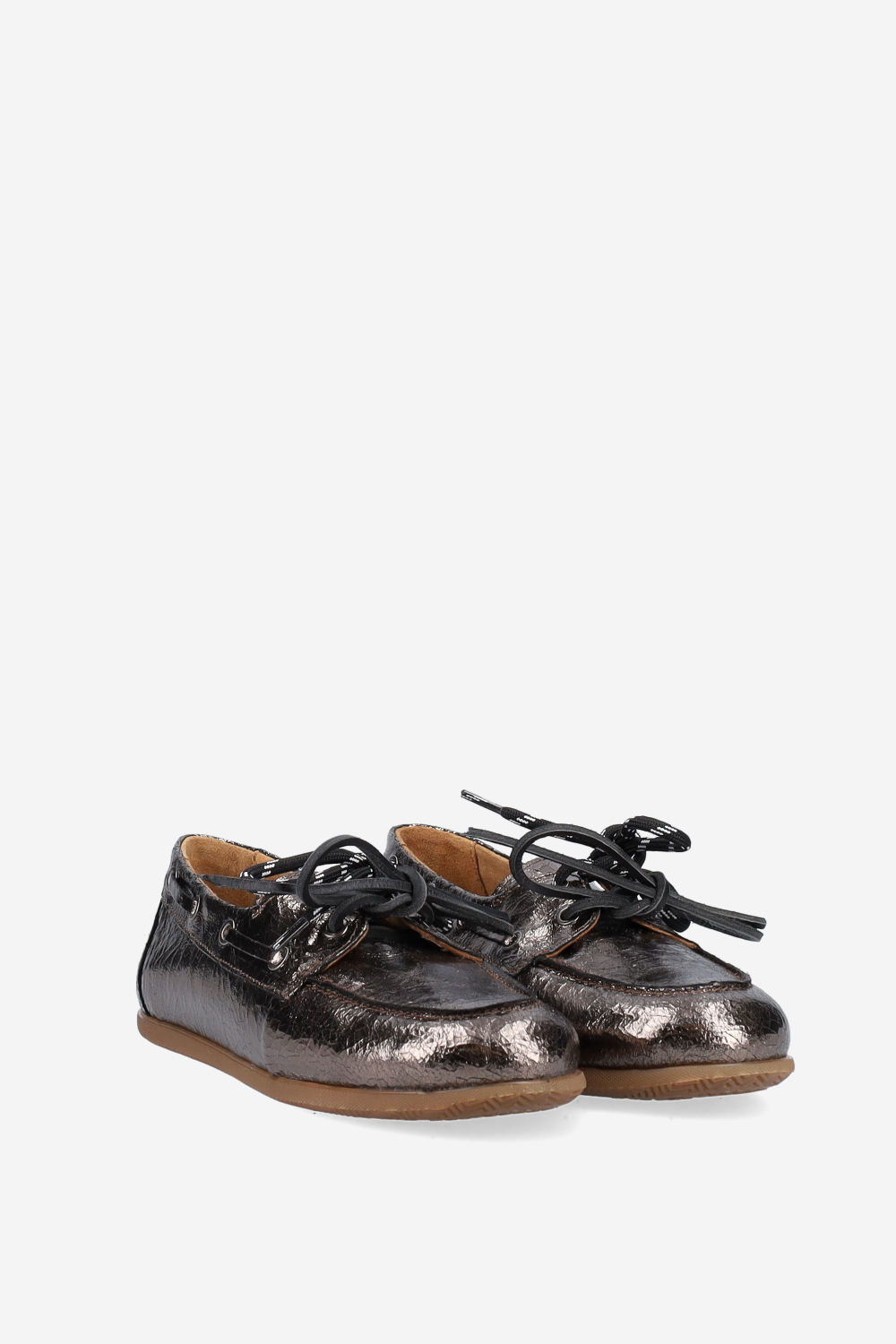 Crack leather loafers