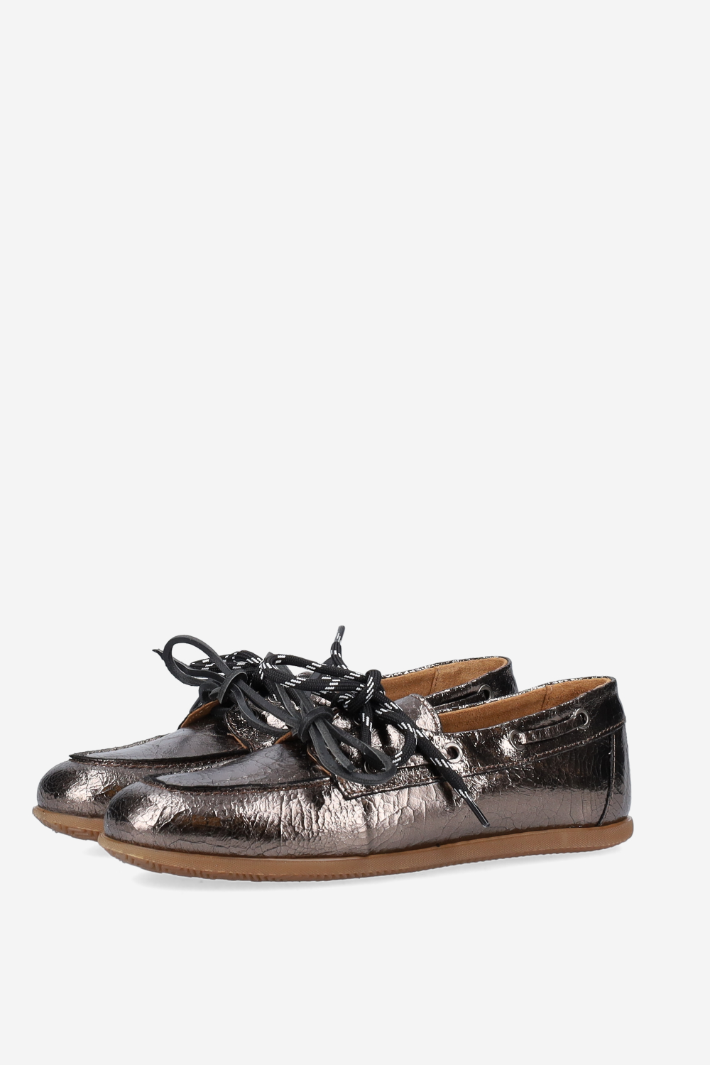 Crack leather loafers