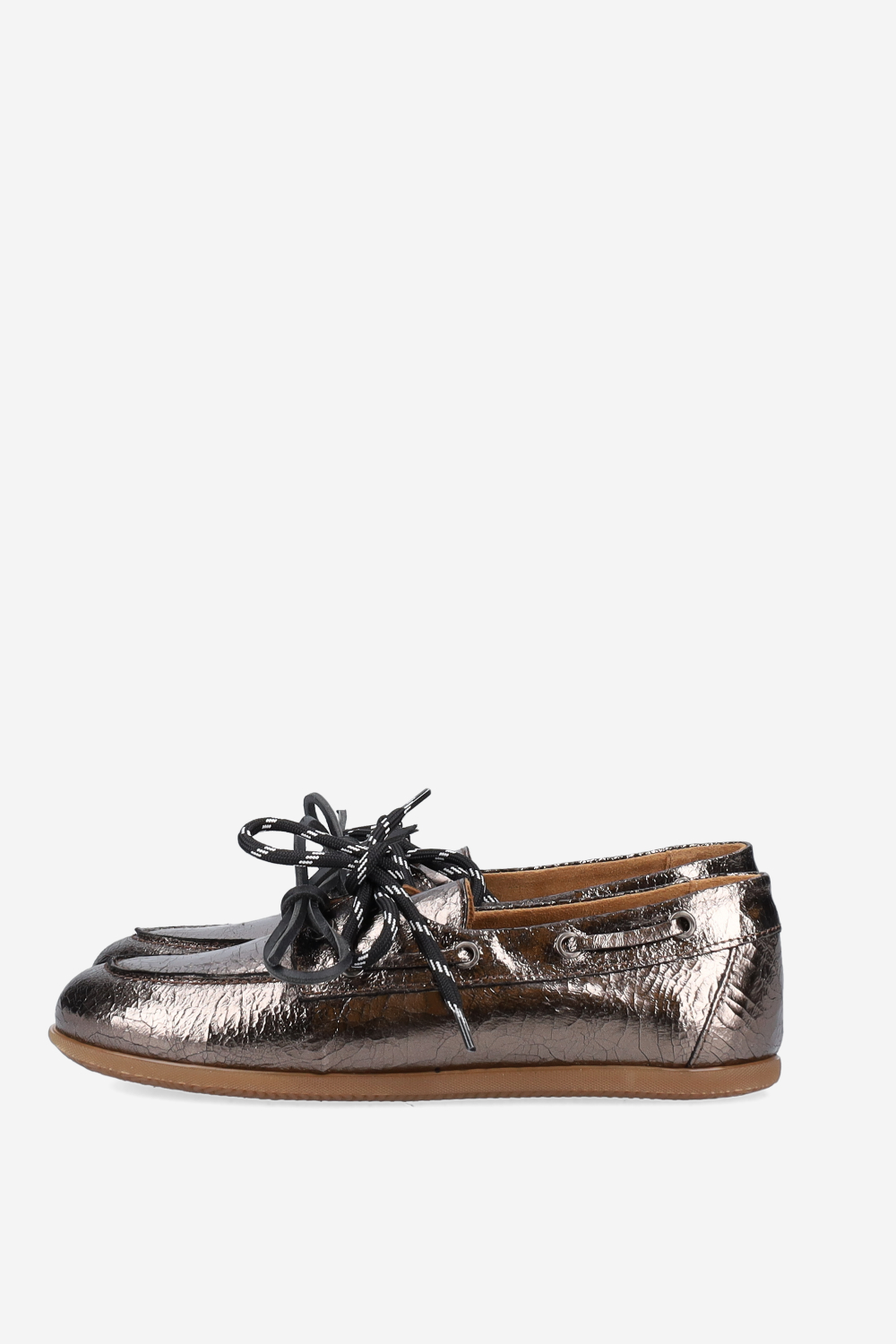Crack leather loafers