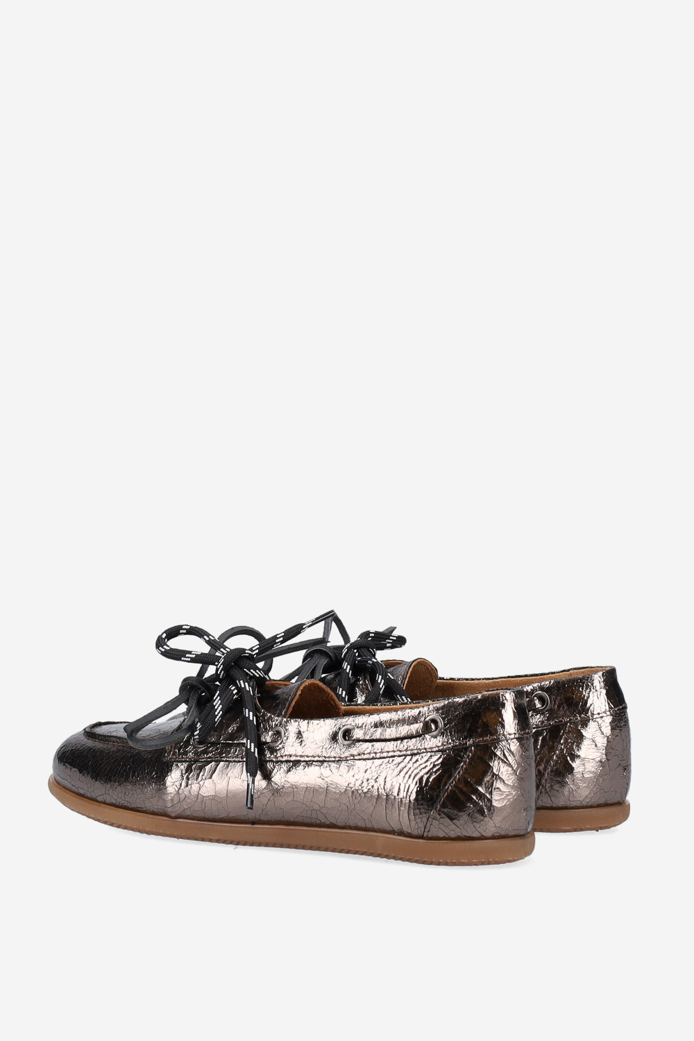 Crack leather loafers