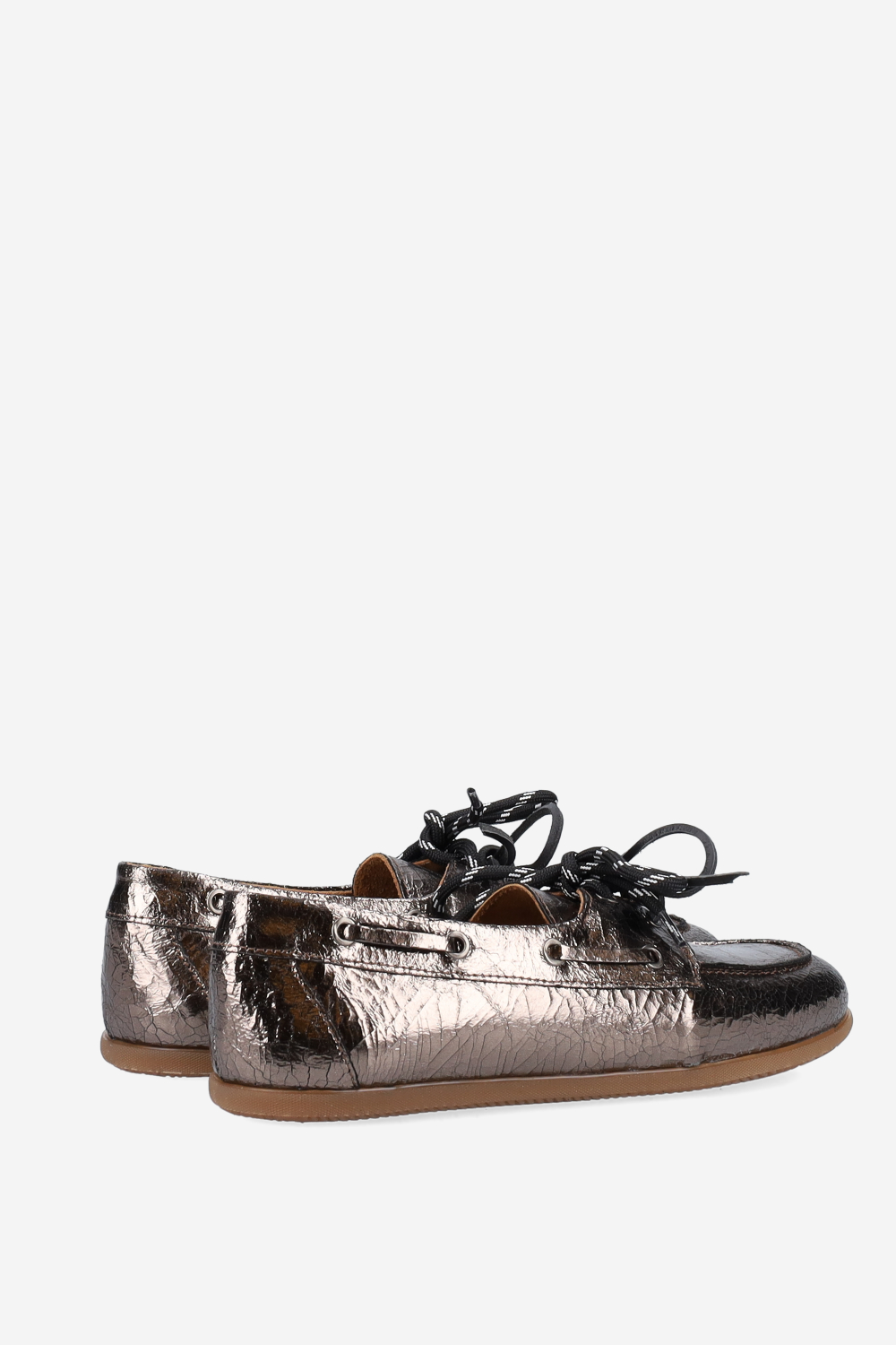 Crack leather loafers