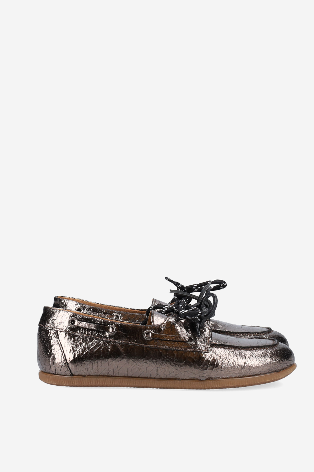 Crack leather loafers