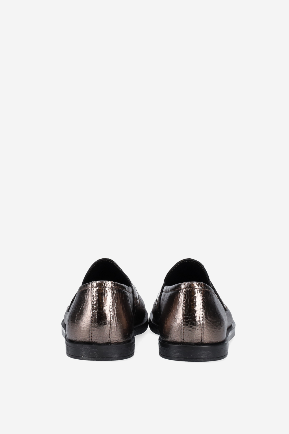 Crack leather loafers