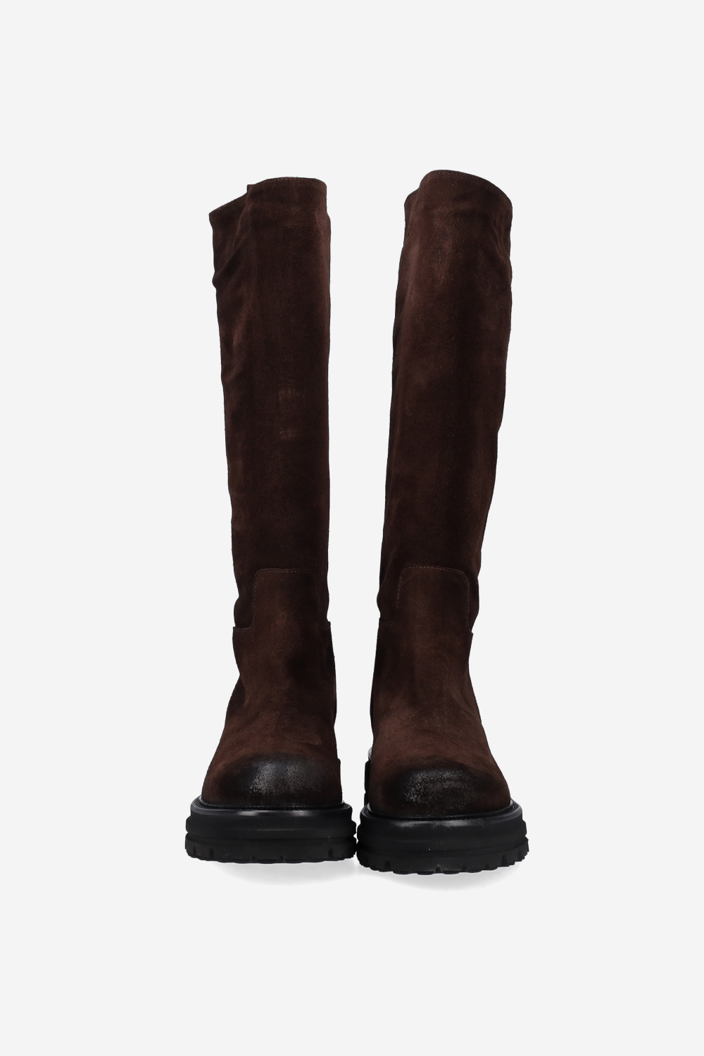 Knee-high suede boots