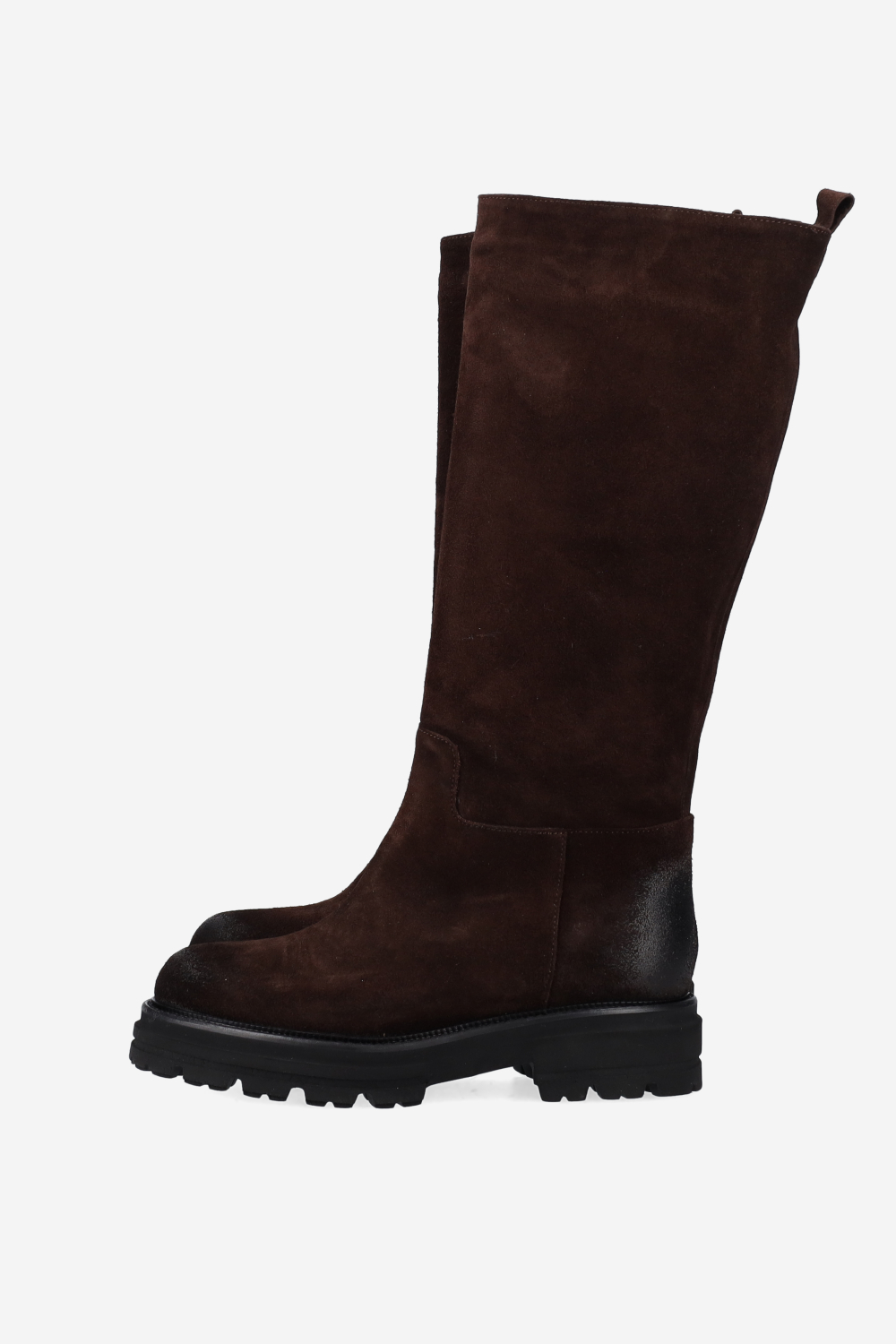 Knee-high suede boots