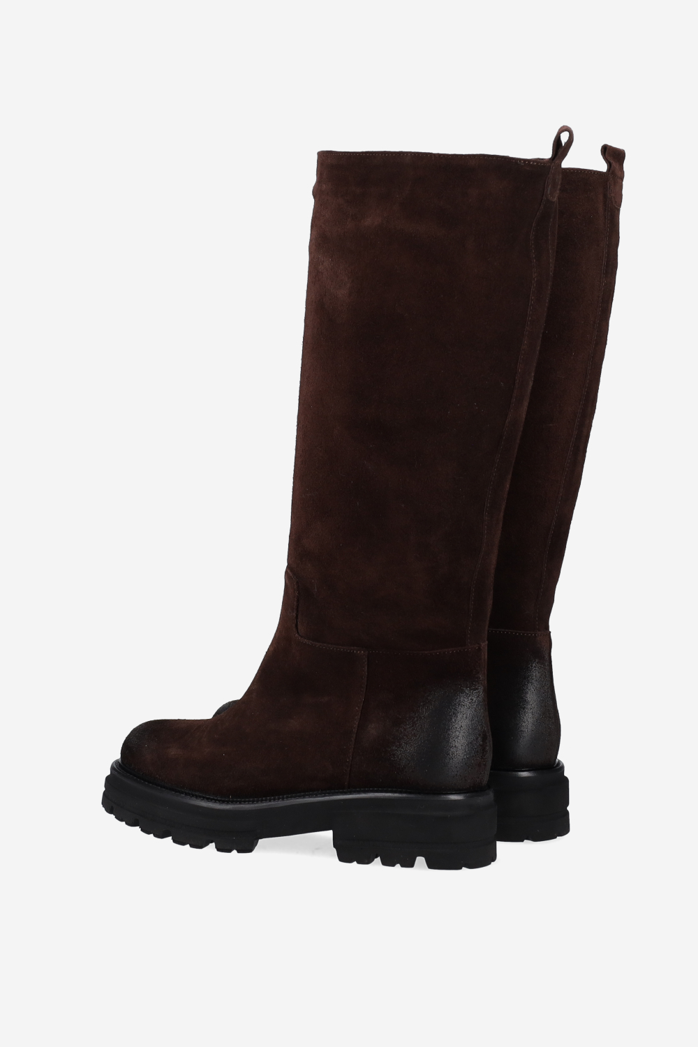 Knee-high suede boots