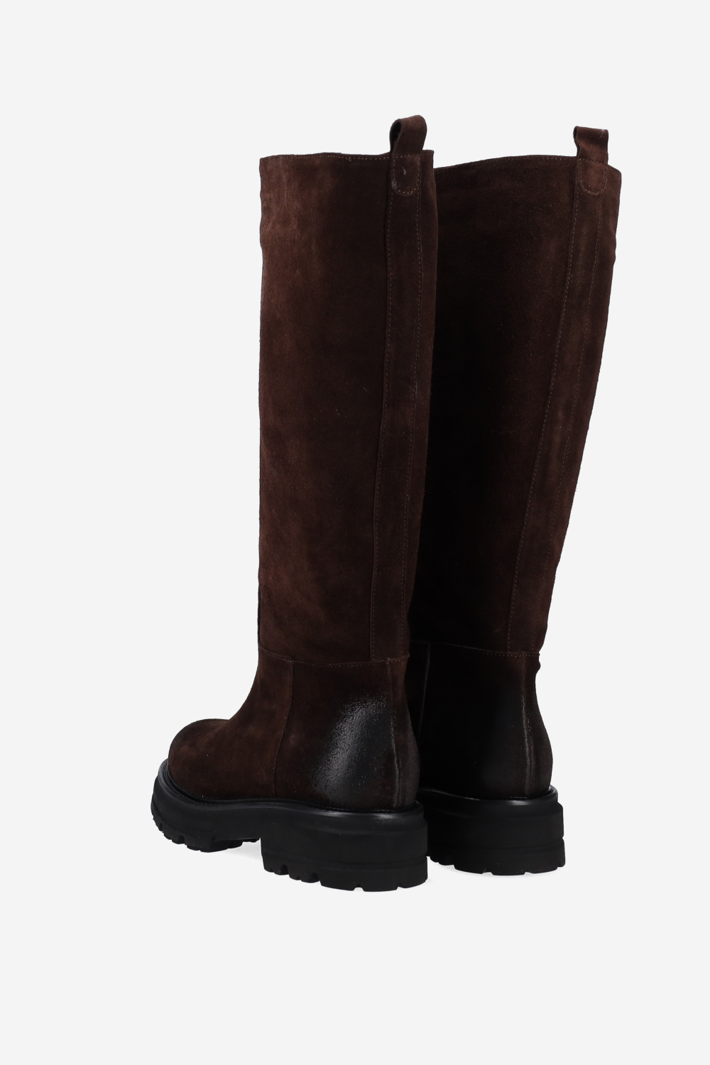 Knee-high suede boots