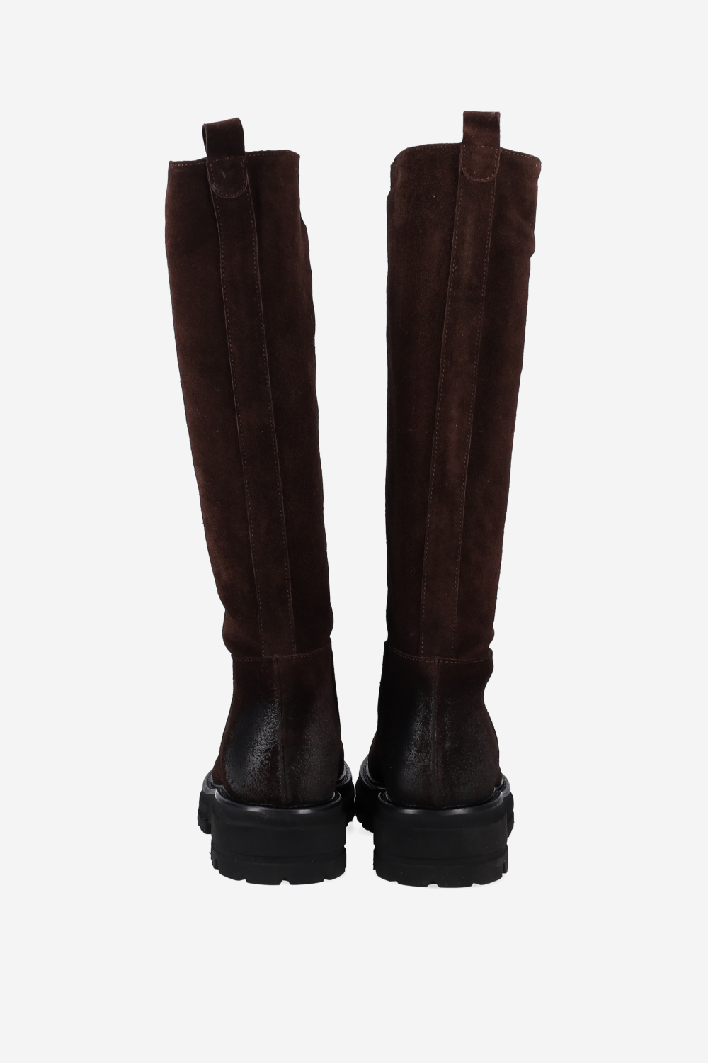 Knee-high suede boots