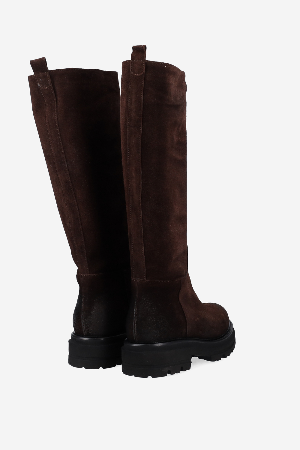 Knee-high suede boots