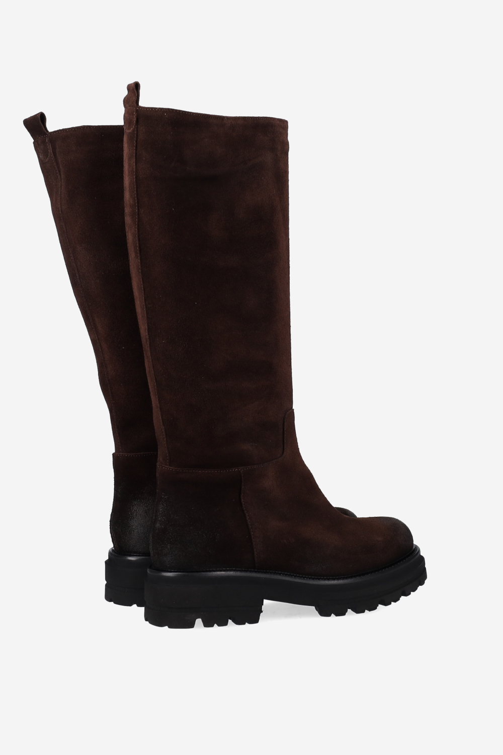 Knee-high suede boots