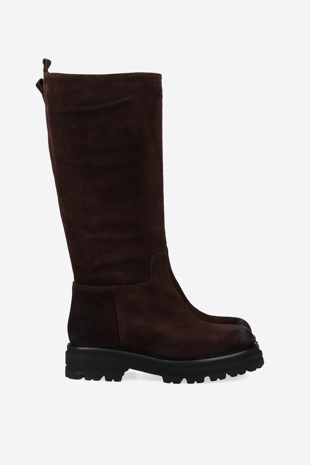 Knee-high suede boots