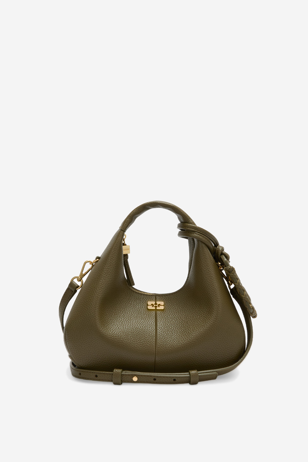 未使用級✨　GANNI　ミニリュック　カーキ　ガンニ　バックパック Hobi mini grained leather crossbody - Mayke