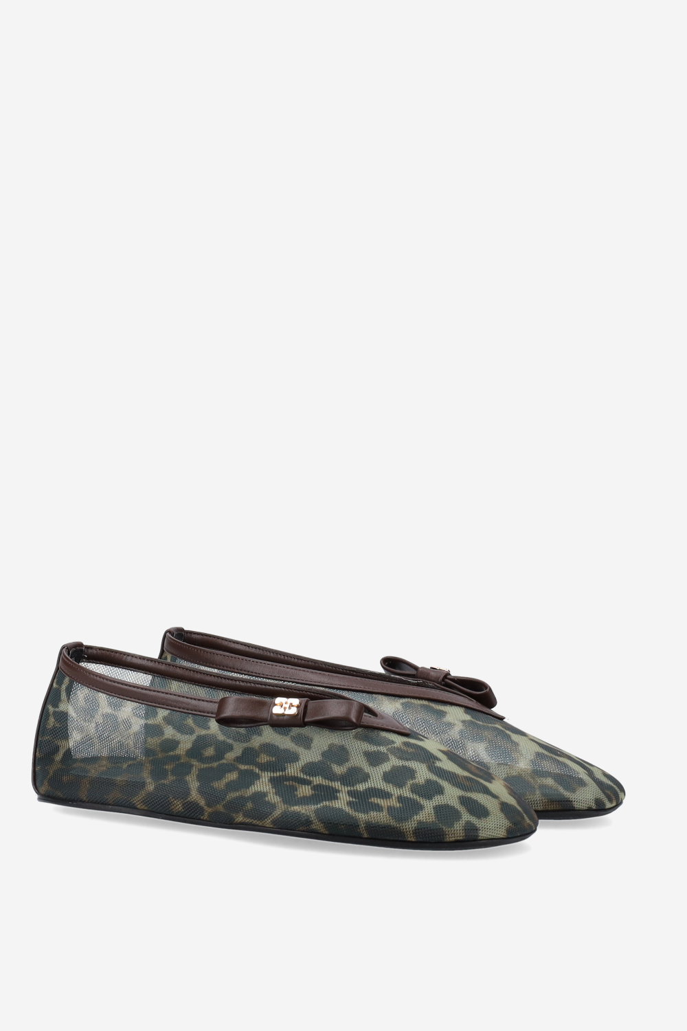 Jenny printed mesh ballerinas