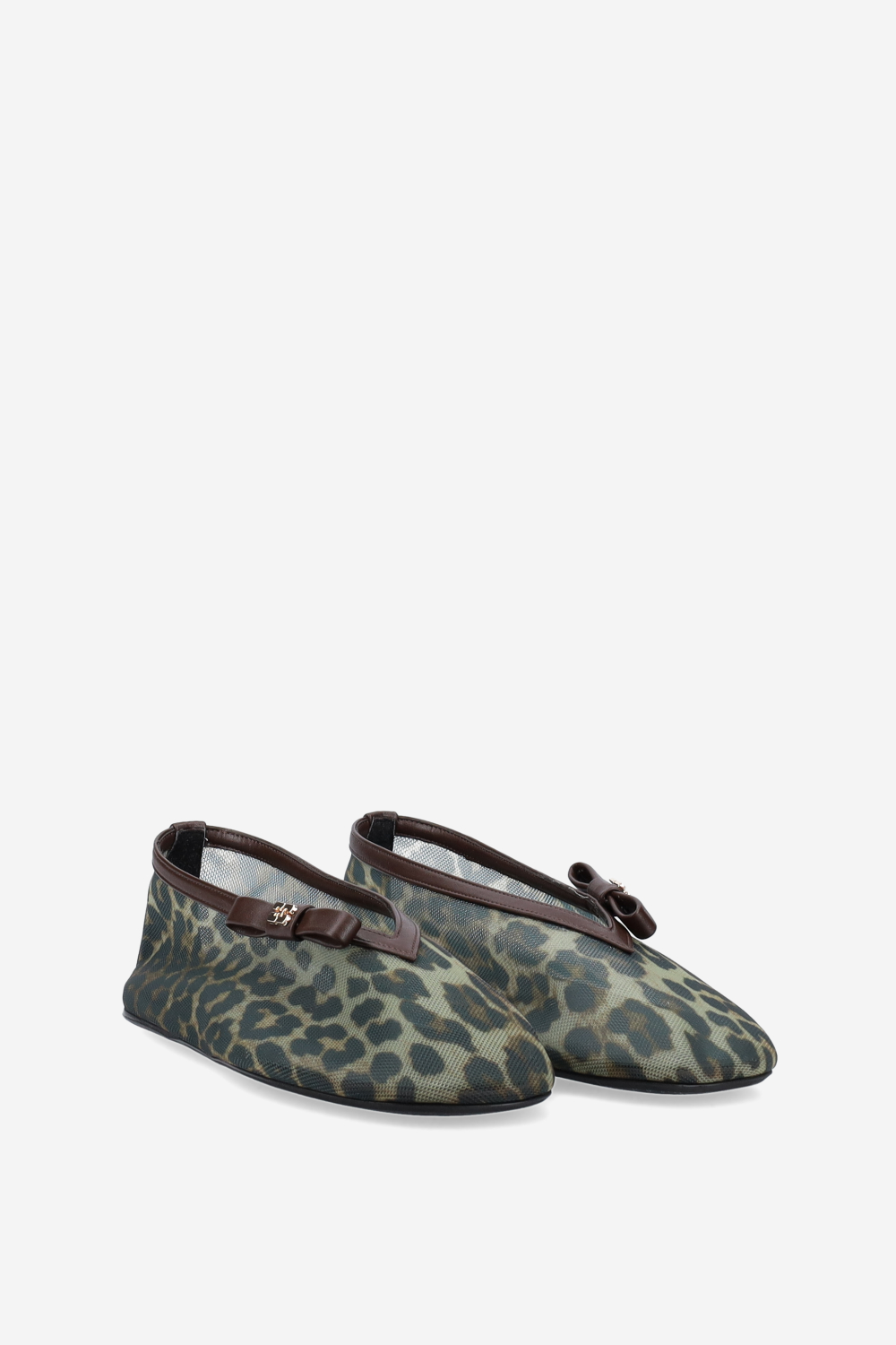 Jenny printed mesh ballerinas