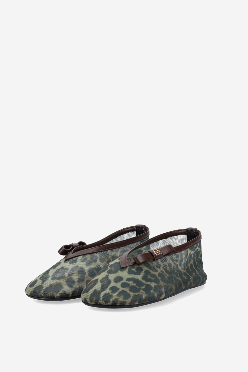 Jenny printed mesh ballerinas