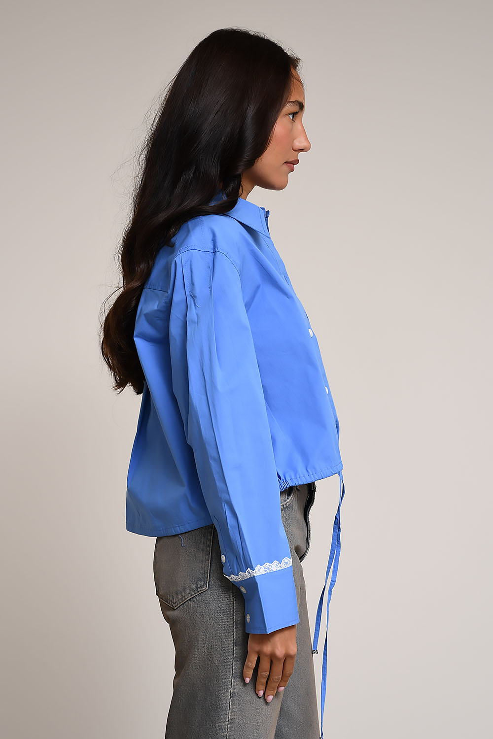 Embellished technical organza shirt - Mayke